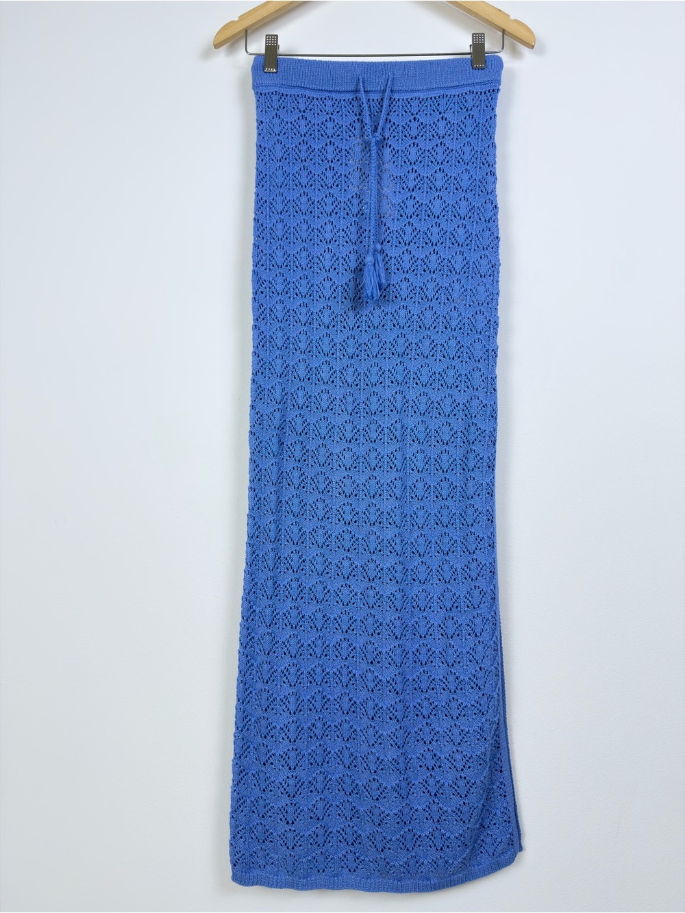 L*SPACE Sweet Talk Knit Set Blue NWT Top S Skirt XS - Picture 5 of 16